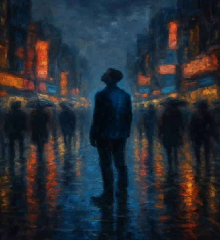 Man In Rain
